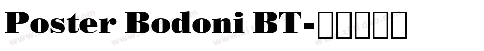 Poster Bodoni BT字体转换
